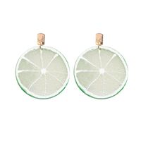 1 Pair Sweet Lemon Fruit Arylic Inlay Rhinestones Women's Drop Earrings main image 4