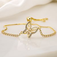 1 Piece Fashion Star Heart Shape Butterfly Copper Plating Inlay Pearl Zircon Bracelets main image 5