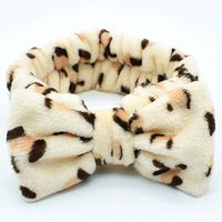 Fashion Plaid Bow Knot Coral Fleece Hair Band 1 Piece sku image 4