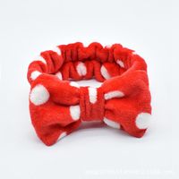 Fashion Plaid Bow Knot Coral Fleece Hair Band 1 Piece sku image 13