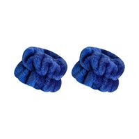 Flannel Face Wash Wrist Cuff Moisture Resistant Sports Bracelet Solid Color Hair Band sku image 15