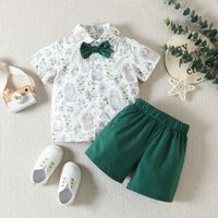 Easter Casual Printing Cotton Boys Clothing Sets main image 3