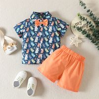 Easter Casual Printing Cotton Boys Clothing Sets main image 2