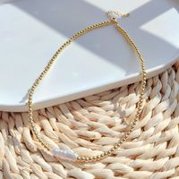 1 Piece Fashion Round Freshwater Pearl Copper Plating Necklace main image 3