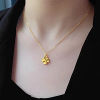 1 Piece Elegant Four Leaf Clover Alloy Plating Gold Plated Women's Pendant Necklace main image 4