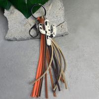 Ethnic Style Cactus Alloy Leather Tassel Bag Pendant Keychain main image 2
