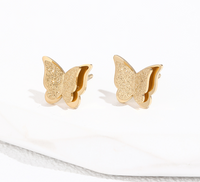 1 Pair Simple Style Butterfly Stainless Steel Plating Ear Studs main image 6