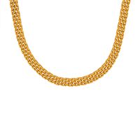 Einfacher Stil Einfarbig Titan Stahl Überzug 18 Karat Vergoldet Halskette main image 3