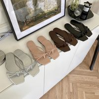 New Solid Color Fashion Flip-flops Flat Bottom Casual Sandals Wholesale sku image 18