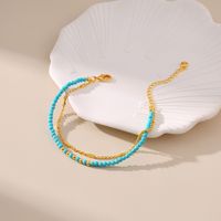 Ethnic Style Geometric Turquoise Copper Plating Bracelets main image 3