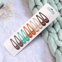 Cute Solid Color Plastic Hair Clip 1 Set sku image 16