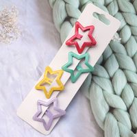 Cute Solid Color Plastic Hair Clip 1 Set sku image 33