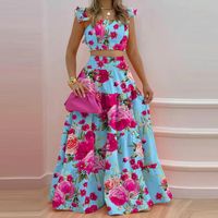 Women's Vacation Solid Color Polyester Patchwork Skirt Sets main image 5