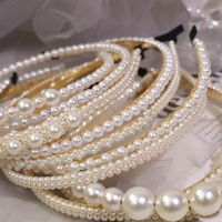 Fashion Solid Color Artificial Pearl Hair Band 1 Piece main image 1