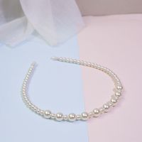 Fashion Solid Color Artificial Pearl Hair Band 1 Piece sku image 1
