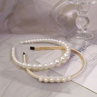Fashion Solid Color Artificial Pearl Hair Band 1 Piece main image 5