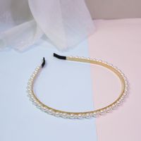 Fashion Solid Color Artificial Pearl Hair Band 1 Piece sku image 4