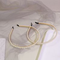Fashion Solid Color Artificial Pearl Hair Band 1 Piece main image 3