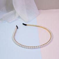 Fashion Solid Color Artificial Pearl Hair Band 1 Piece sku image 3