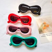 Fashion Solid Color Pc Resin Special-shaped Mirror Full Frame Women's Sunglasses main image 5