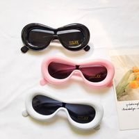 Fashion Solid Color Pc Resin Special-shaped Mirror Full Frame Women's Sunglasses main image 4