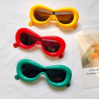 Fashion Solid Color Pc Resin Special-shaped Mirror Full Frame Women's Sunglasses main image 3