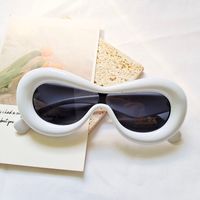 Fashion Solid Color Pc Resin Special-shaped Mirror Full Frame Women's Sunglasses sku image 2