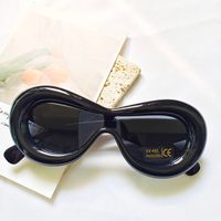 Fashion Solid Color Pc Resin Special-shaped Mirror Full Frame Women's Sunglasses sku image 7
