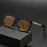 Vintage Style Solid Color Pc Square Full Frame Men's Sunglasses main image 1