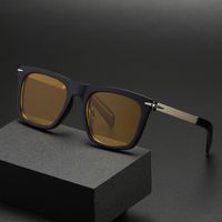 Vintage Style Solid Color Pc Square Full Frame Men's Sunglasses main image 6