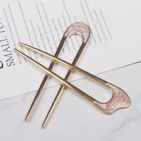 Simple Style U Shape Alloy Plating Hairpin 1 Piece main image 4