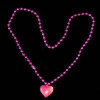 Retro Heart Shape Plastic Beaded Unisex Pendant Necklace sku image 7