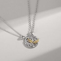 Simple Style Moon Alloy Plating Couple Pendant Necklace main image 5
