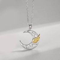 Simple Style Moon Alloy Plating Couple Pendant Necklace sku image 2