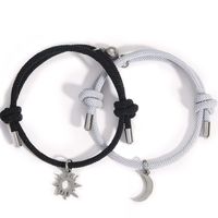 Simple Style Moon Alloy Braid Couple Unisex Bracelets main image 2