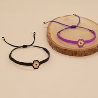 Basic Colorful Glass Braid Woven Belt Women's Bracelets main image 4