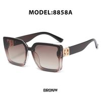 Ins Style Fashion Solid Color Pc Square Full Frame Women's Sunglasses sku image 2