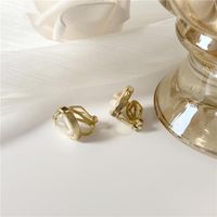1 Pair Simple Style Heart Shape Alloy Plating Women's Earrings sku image 3