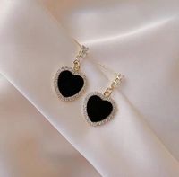 1 Pair Fashion Round Alloy Inlay Rhinestones Women's Drop Earrings sku image 1