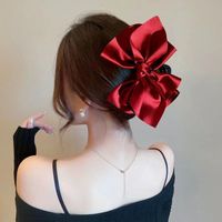 Women's Retro Bow Knot Cloth Hair Claws sku image 1