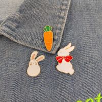 Fashion Rabbit Carrot Alloy Enamel Unisex Brooches main image 4