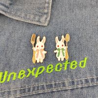 Cute Rabbit Alloy Enamel Unisex Brooches main image 4