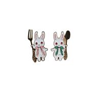 Cute Rabbit Alloy Enamel Unisex Brooches main image 3