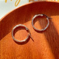 1 Pair Fashion Circle Stainless Steel Plating Earrings main image 4