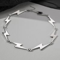 Fashion Lightning Titanium Steel Polishing Necklace main image 2