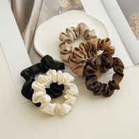 Simple Style Solid Color Satin Handmade Hair Tie main image 4