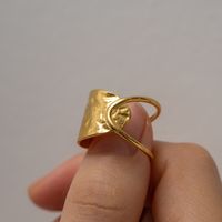 Retro Geometric Stainless Steel Plating 18k Gold Plated Open Ring main image 8