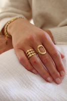 1 Piece Fashion Round Stainless Steel Plating Open Ring main image 10