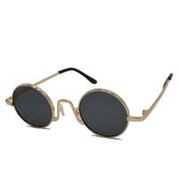 Fashion Solid Color Ac Round Frame Full Frame Women's Sunglasses sku image 1