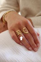 1 Piece Fashion Round Stainless Steel Plating Open Ring main image 9